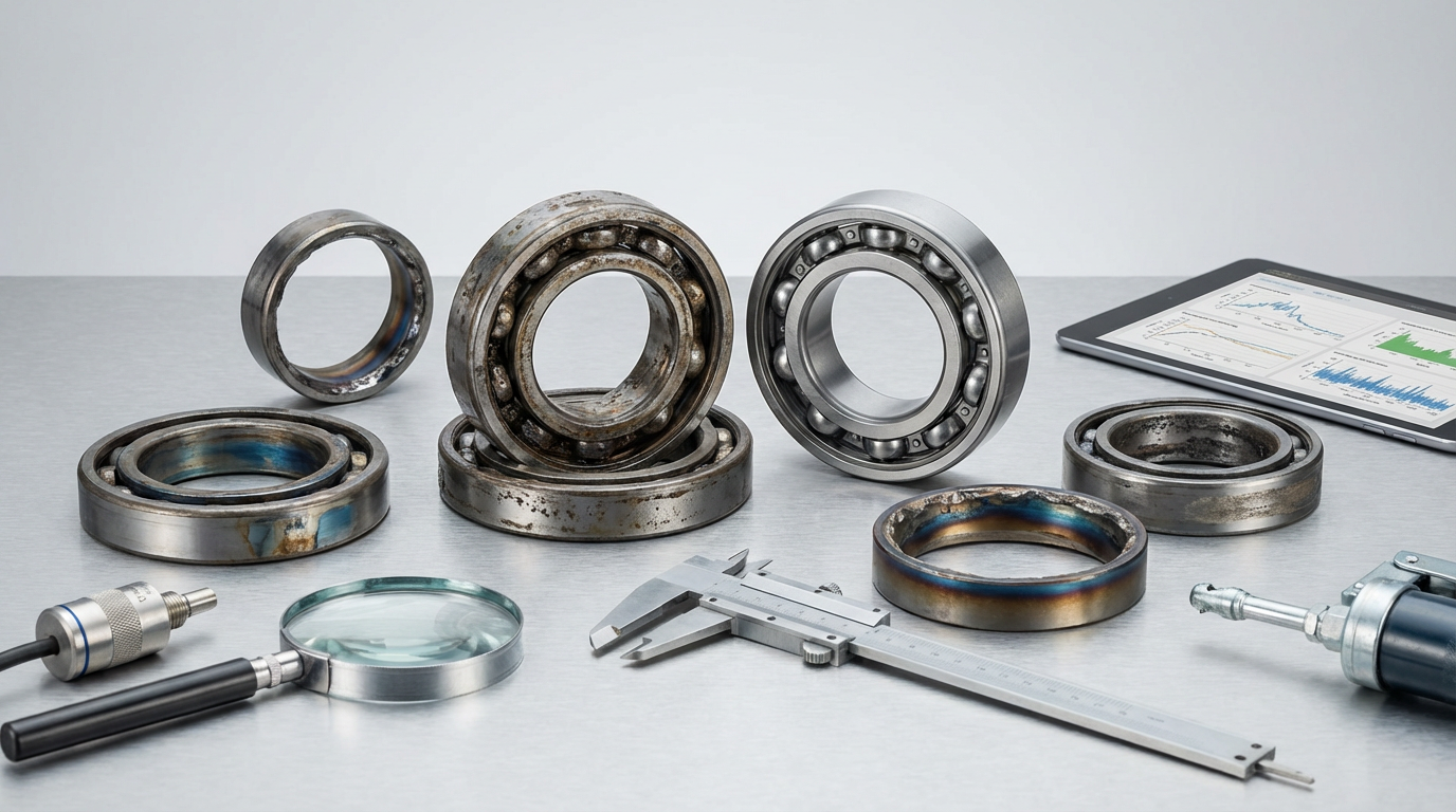 What is bearing failure analysis bearing failure causes common bearing failures premature bearing failure bearing damage analysis bearing overheating causes bearing spalling bearing wear causes bearing contamination failure bearing lubrication failure how to prevent bearing failure industrial bearing troubleshooting?