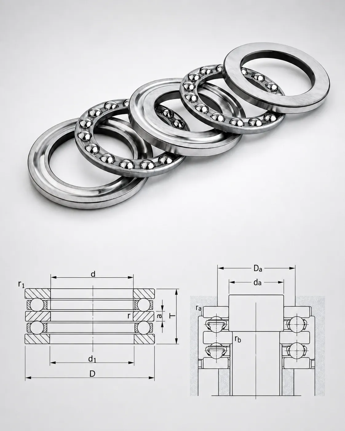Double Direction Thrust Bearing Diagram