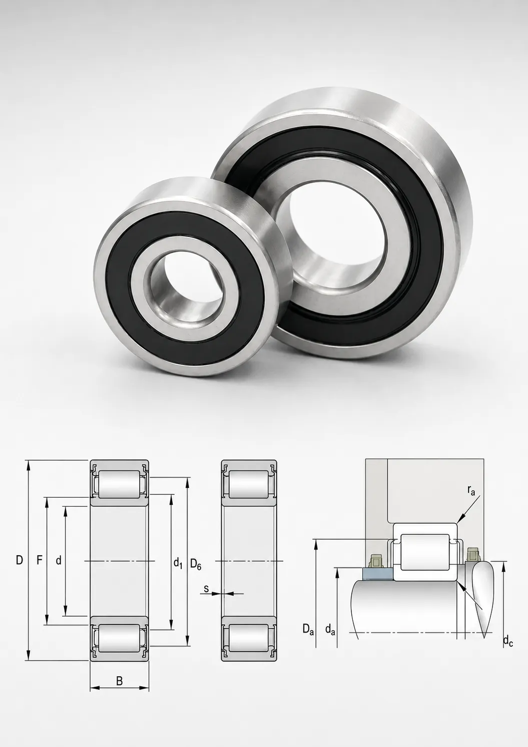 Sealed Cylindrical Roller Bearings