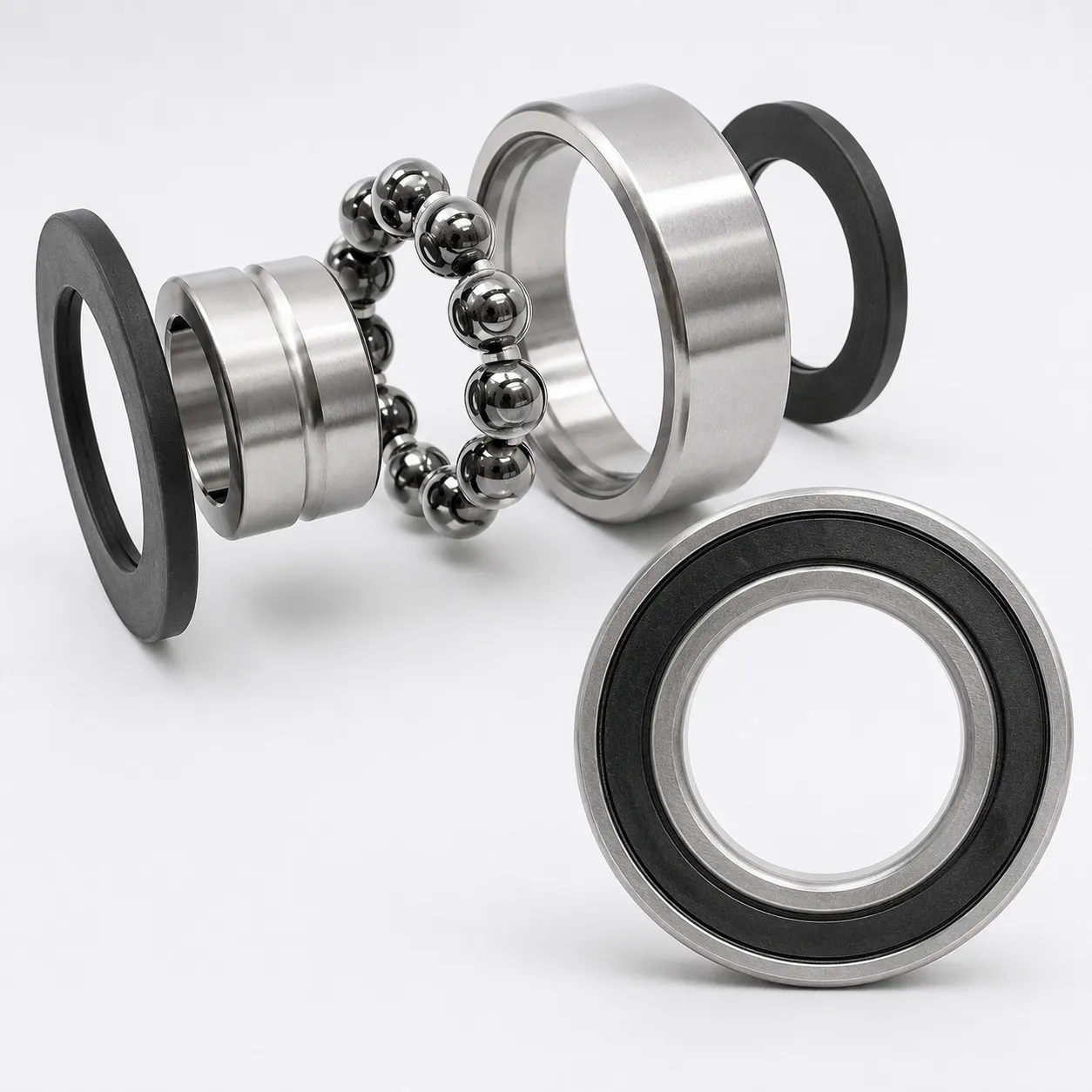2RS sealed deep groove ball bearing for electric motor