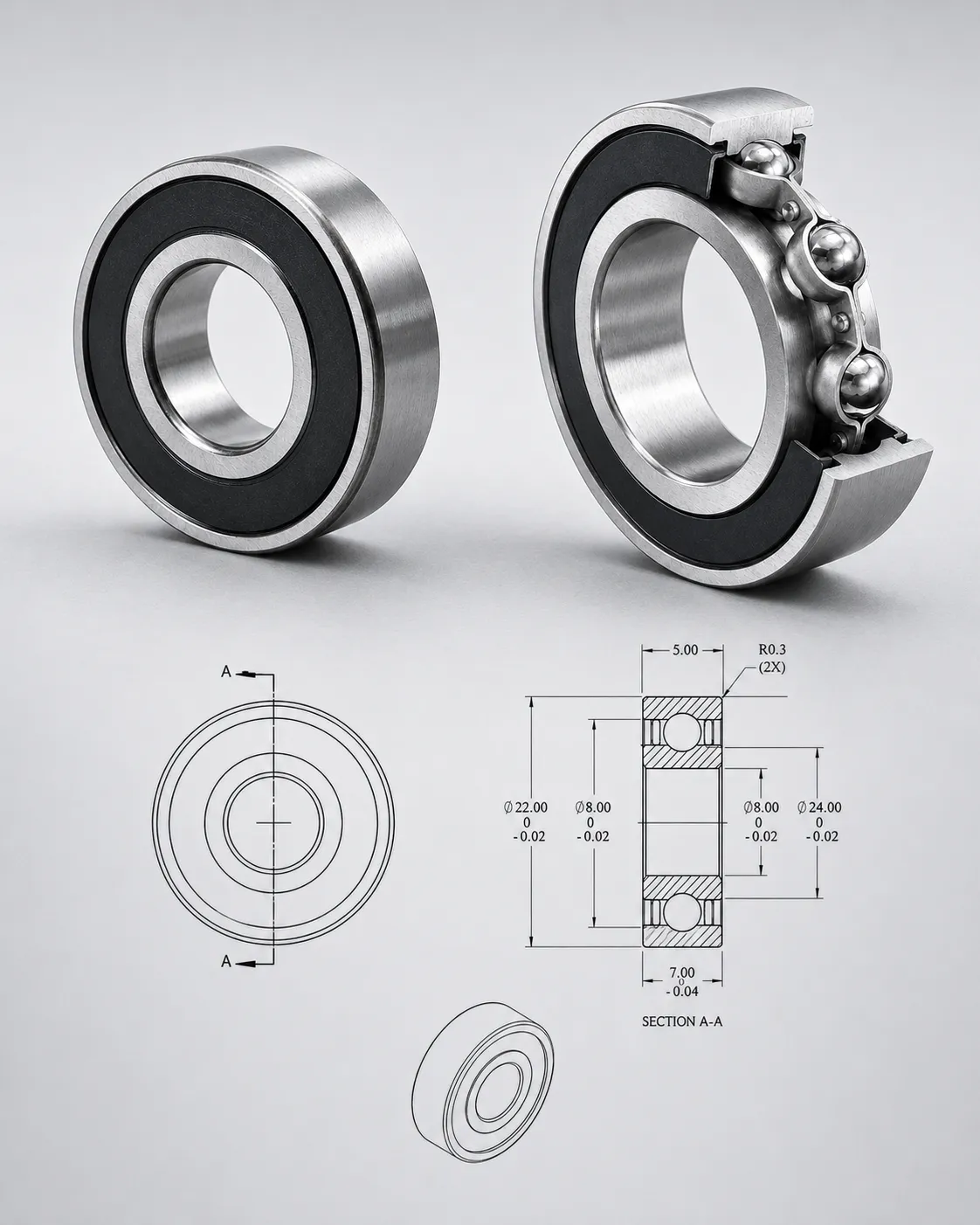 2RS Sealed Bearings