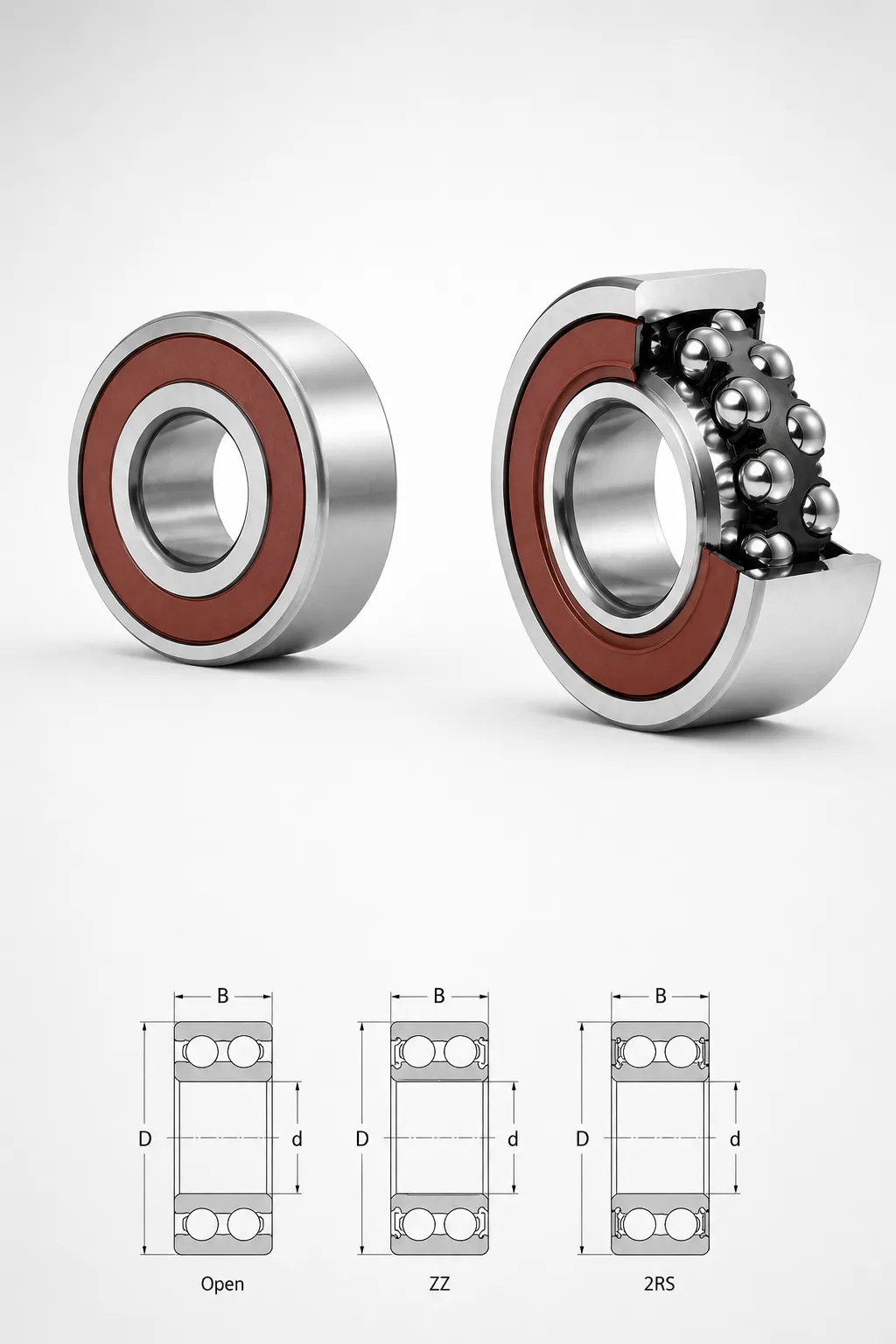 4300 series double row deep groove ball bearing