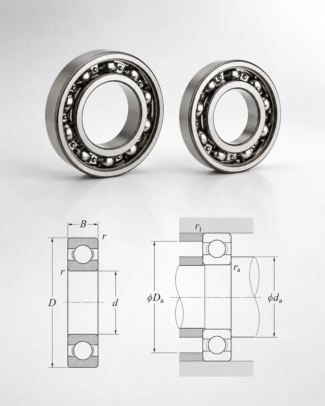 open 6300 series bearings
