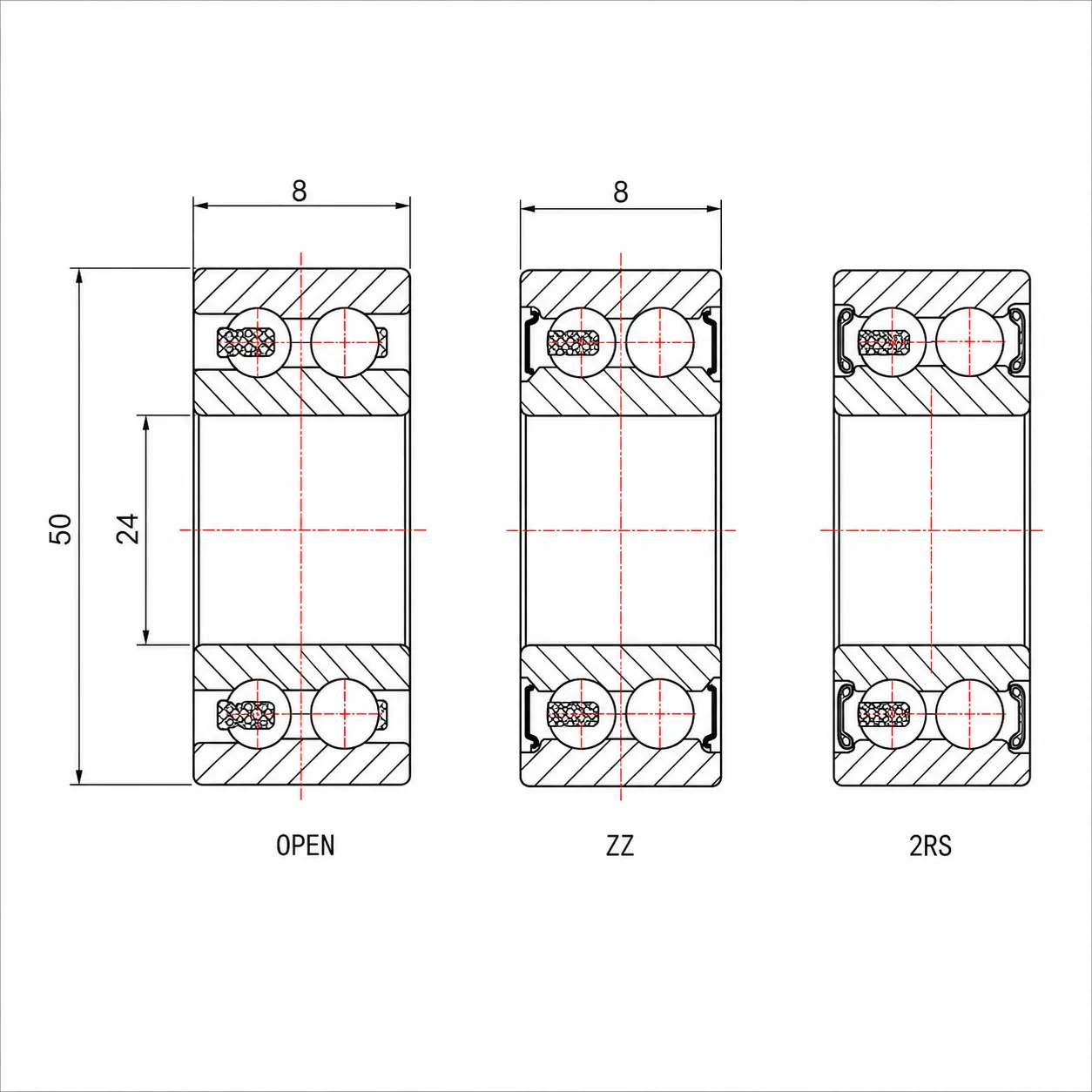 double row angular contact bearing cage design
