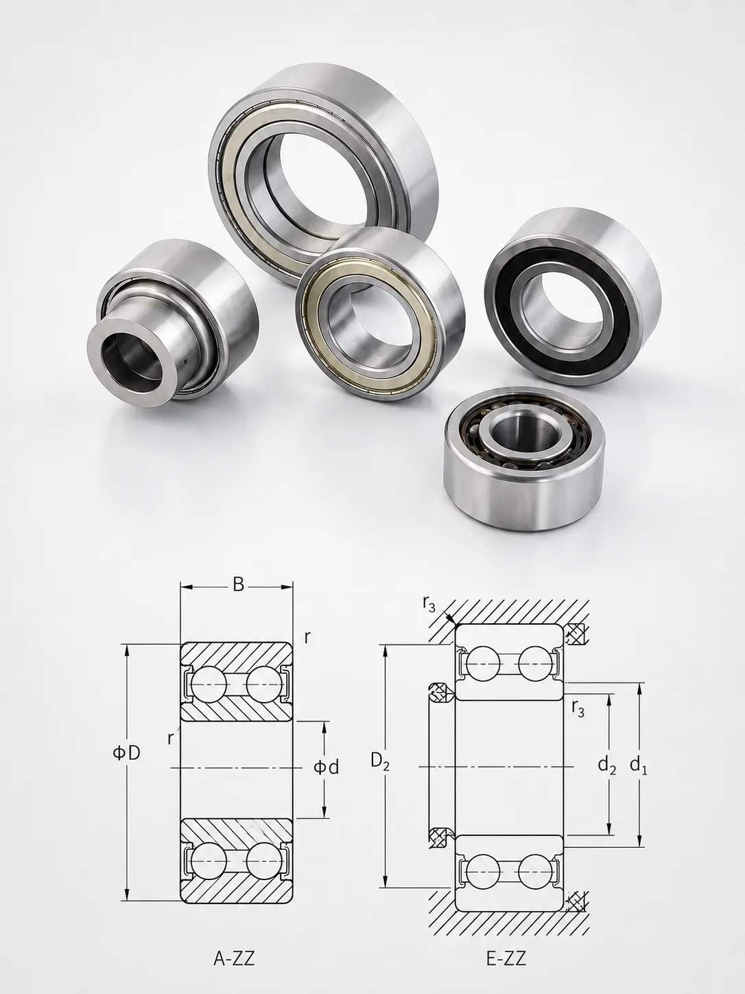 custom double row angular contact ball bearings manufacturer