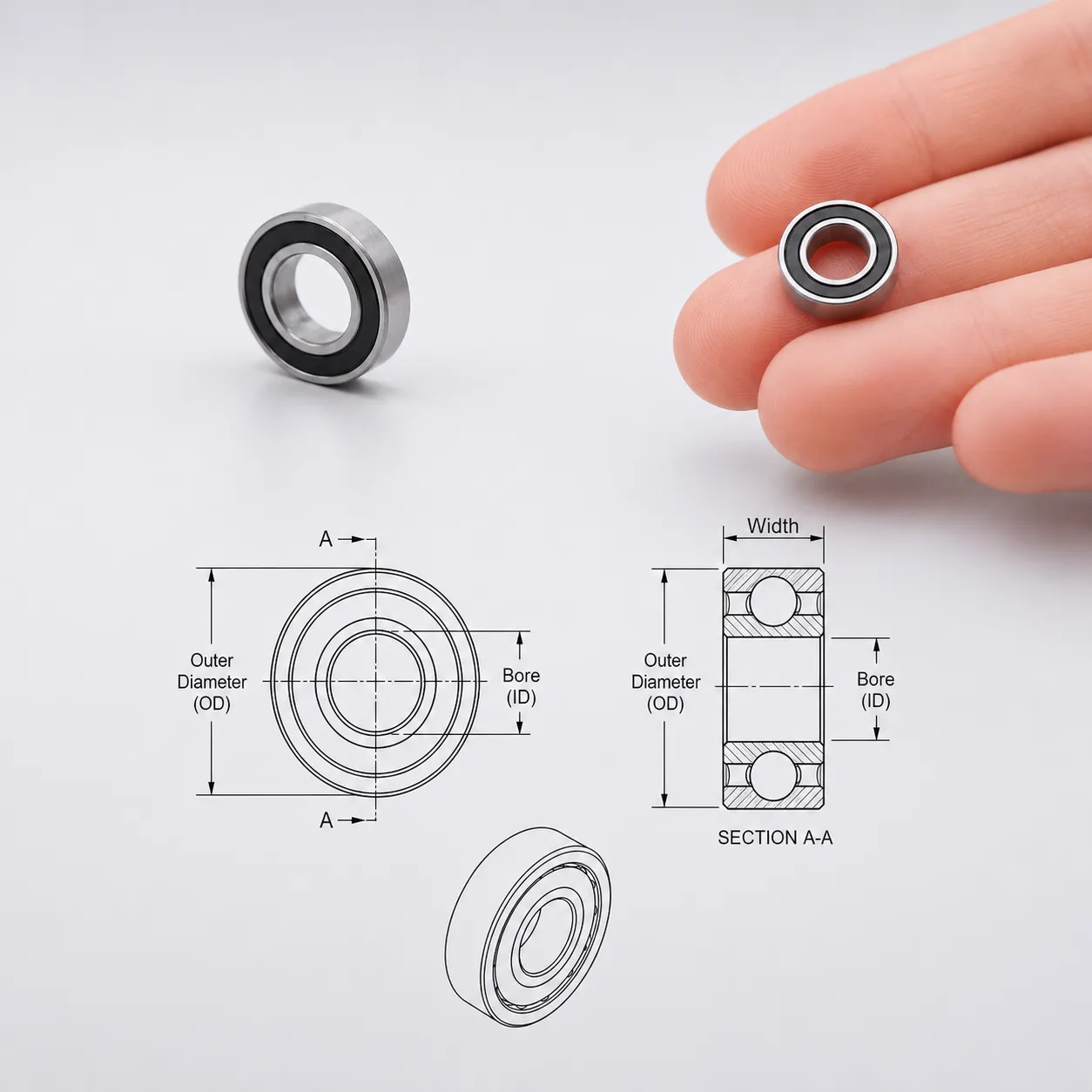 Miniature Sealed Deep Groove Ball Bearings