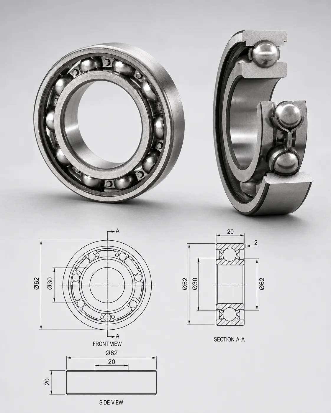 Open Type Bearings