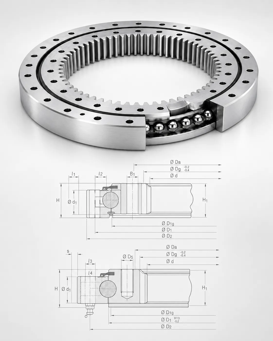 slewing bearing series four point contact ball bearings