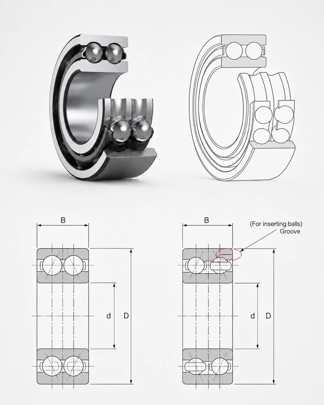 Universal Matched Angular Contact Bearings