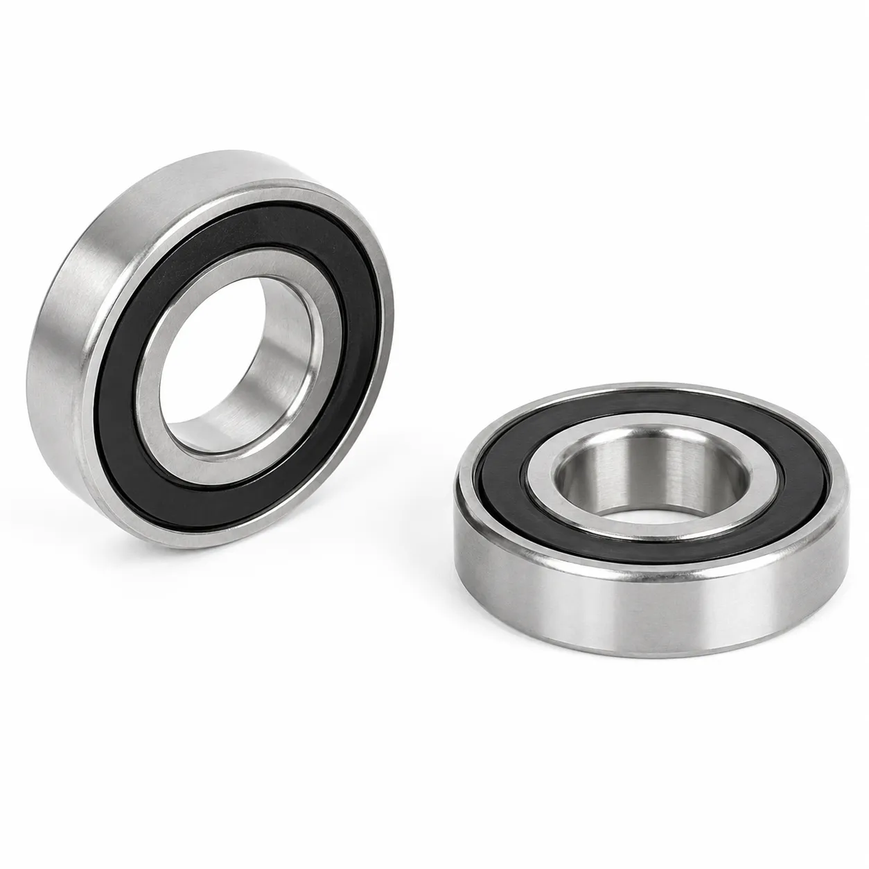 2RS sealed deep groove ball bearing structure cross section