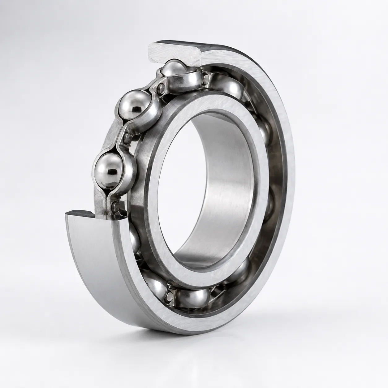 6000 series bearing installed on electric motor shaft