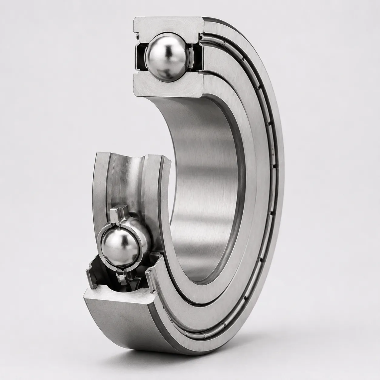 Structure of ZZ deep groove ball bearing with metal shields